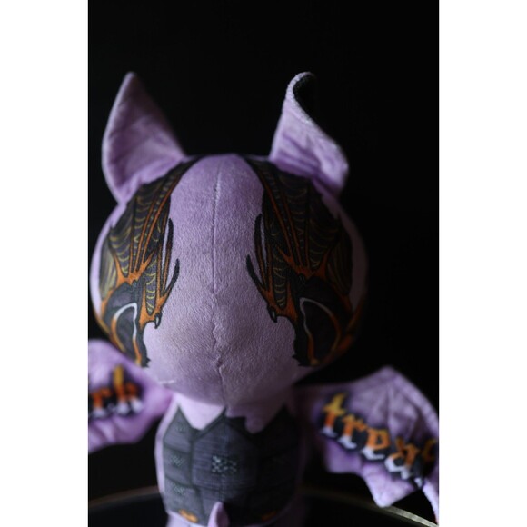 The Tattoo Zoo Frankie the Modeling Bat Plush Goth Emo Scene Stuffed Animal - Picture 8 of 14